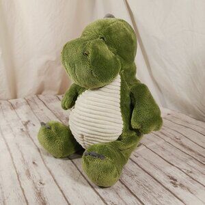 Carter's Just One You Green Dino White Belly Gray Spine Plush Stuffed Animal 8"